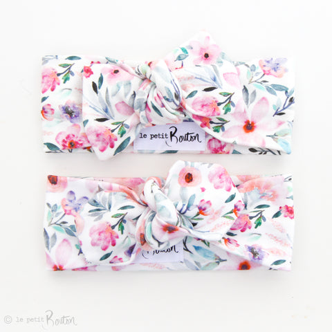 Organic Cotton Bow Knot Headband - Spring Bloom