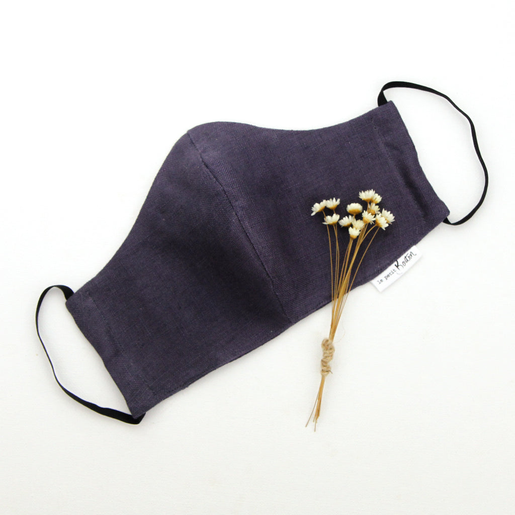 Face Masks - Washed Navy Linen - Adult