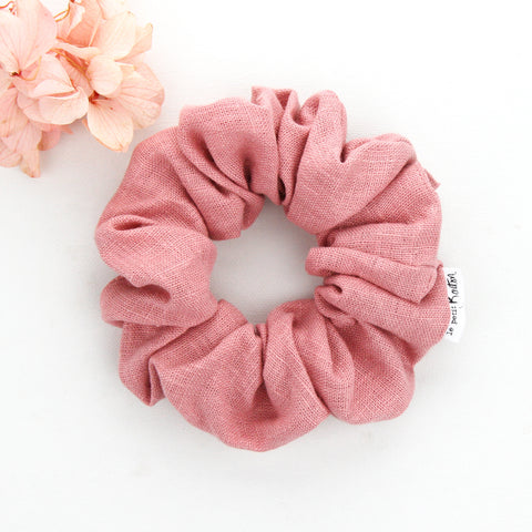 Luxe Statement Scrunchie - Cherry Blossom Pink Linen