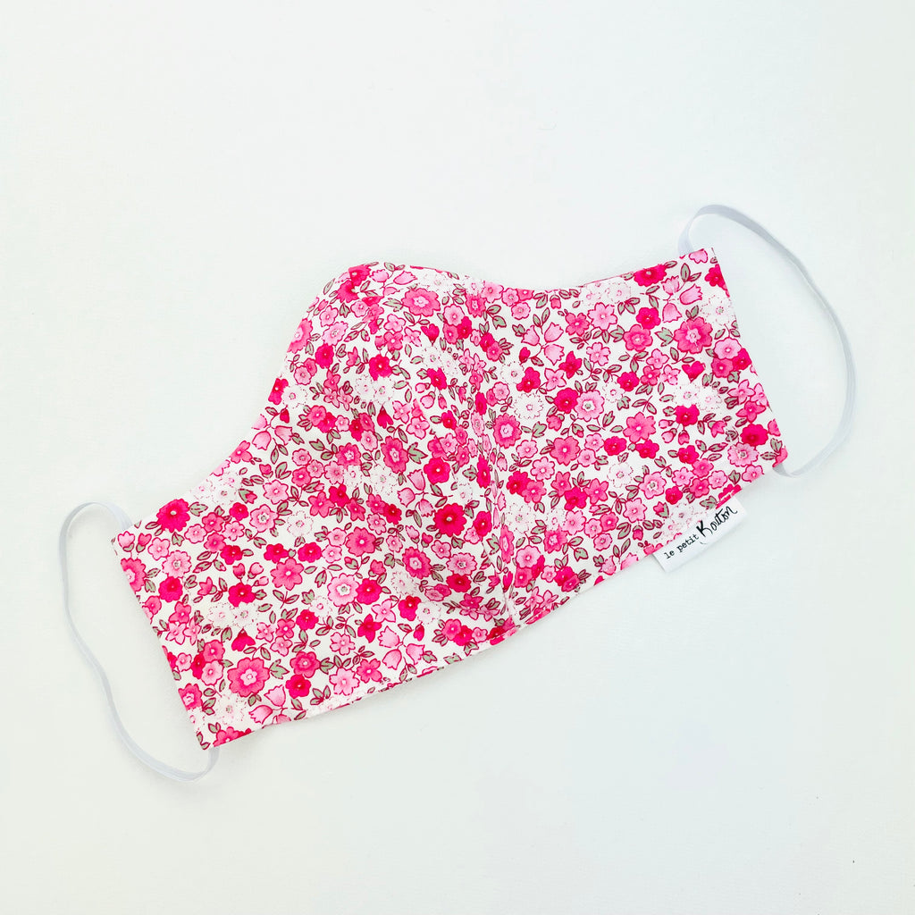 Face Masks - Raspberry Ditsy Floral - Adult