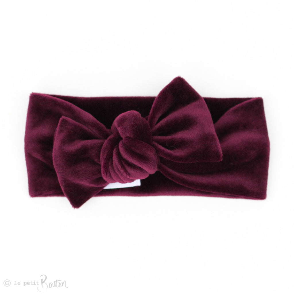 AW2020 Luxe Velvet Bow Knot headband - Plum