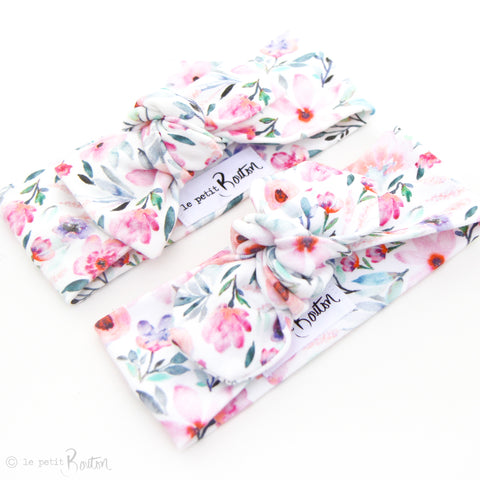 Organic Cotton Bow Knot Headband - Spring Bloom