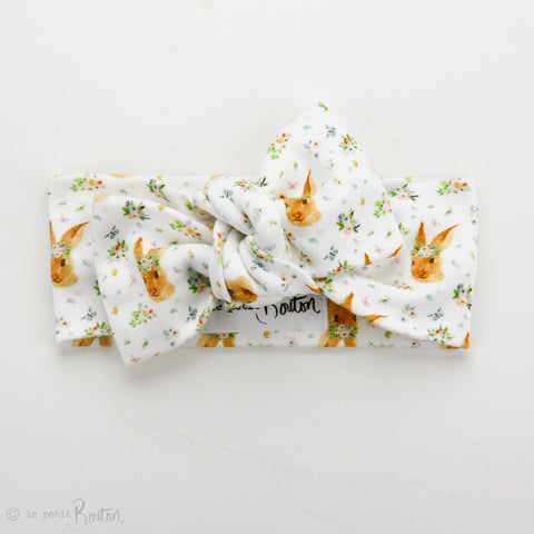 Easter - Organic Cotton Bow Knot Headband - Some Bunny Loves You