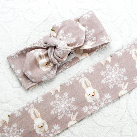 Easter Drop 1 - Organic Cotton Top Knot Headband - Bunny Chill