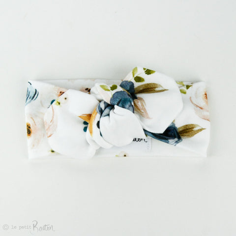 Organic Cotton Top Knot Headband - Floral Me Autumn