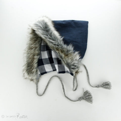 Pixie Hood- Washed Navy