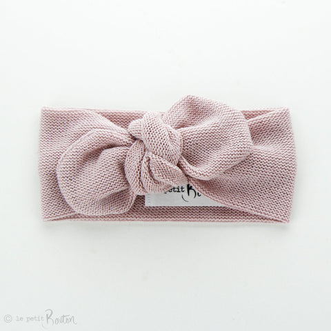 Soft Knit Top Knot Headband - Dusty Rose