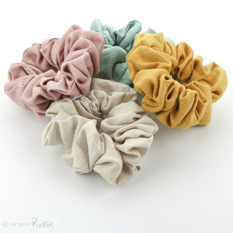 Luxe Statement Scrunchie - Dusty Pink Linen