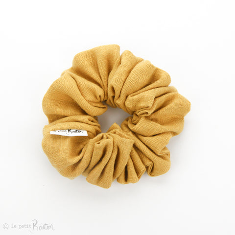 Luxe Statement Scrunchie - Mustard Linen