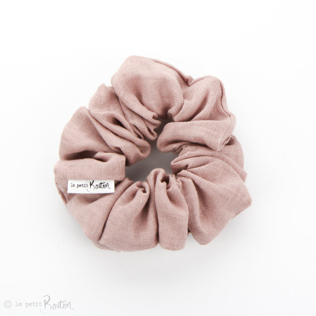 Luxe Statement Scrunchie - Dusty Pink Linen