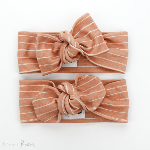 AW19 Organic Cotton Bow Knot Headband - Vintage Stripe