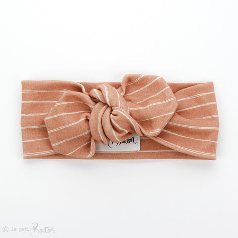 Organic Cotton Top Knot Headband - Vintage Stripe