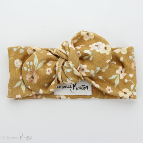 EXCLUSIVE Organic Cotton Top Knot Headband - Golden Wildflower