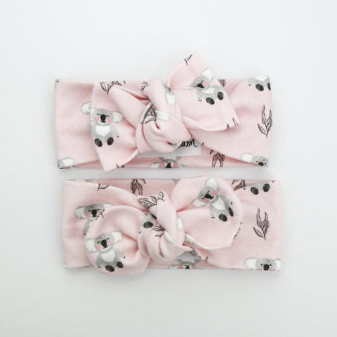 Organic Cotton Bow Knot Headband - Australiana EXCLUSIVE - Koala Love - 20% of sale goes to adopt a koala