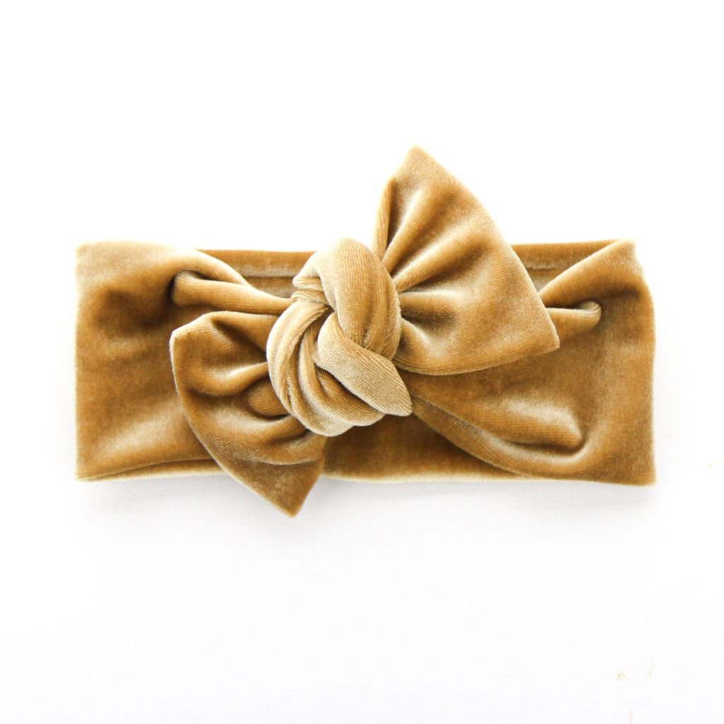 AW2020 Luxe Velvet Bow Knot headband - Caramel