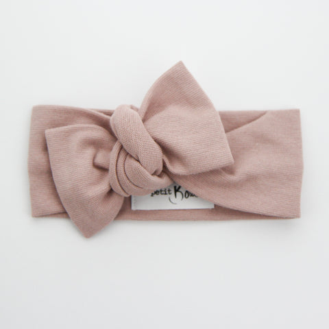 W20 Organic Cotton Ribbed Bow Knot Headband -Bloom