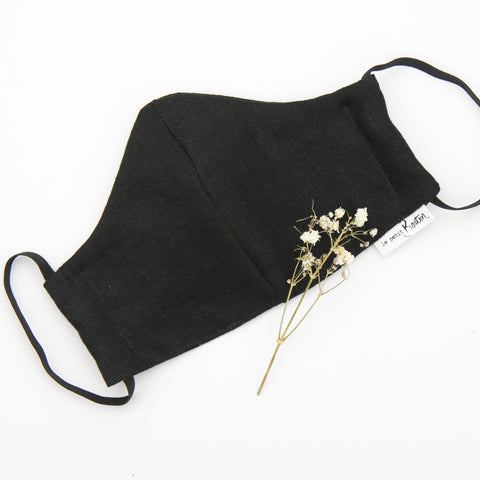 Face Masks - Black Linen - Adult