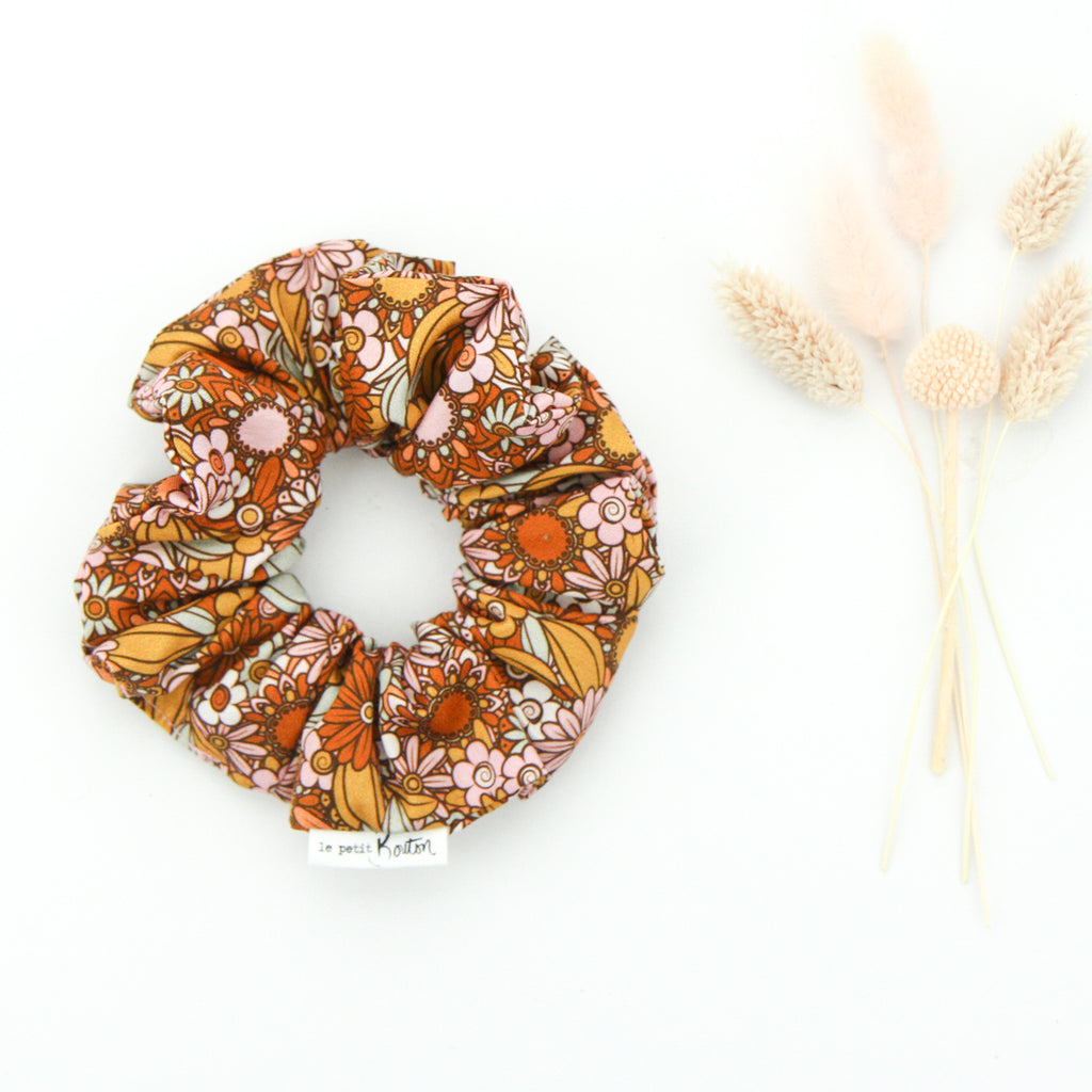 Luxe Statement Scrunchie - Flower Power