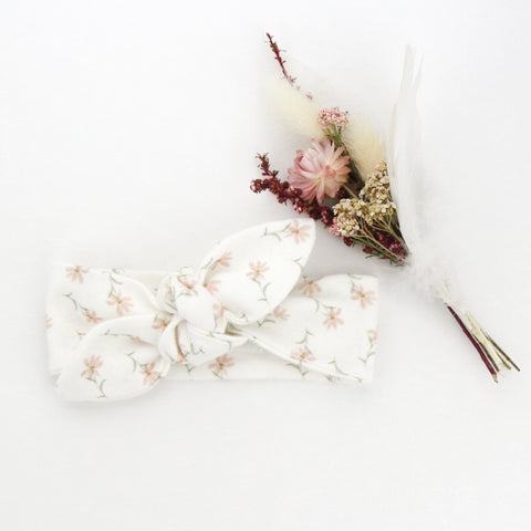 Newborn Organic Cotton Top Knot Headband - Sweet Daisy Girl