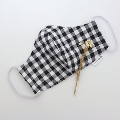 Face Masks - Monochrome Gingham - Adult