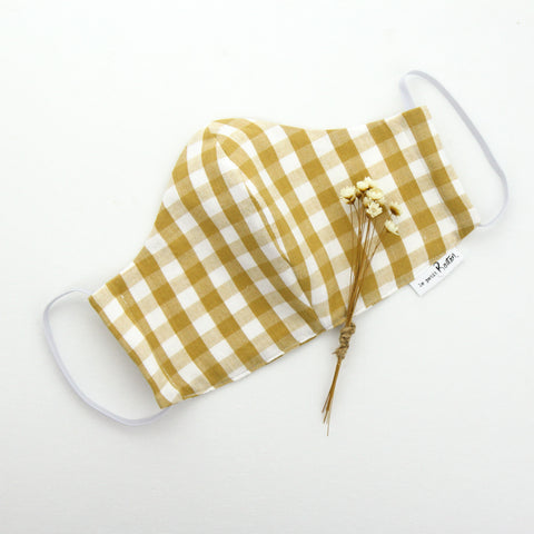 Face Masks - Golden Gingham - Adult