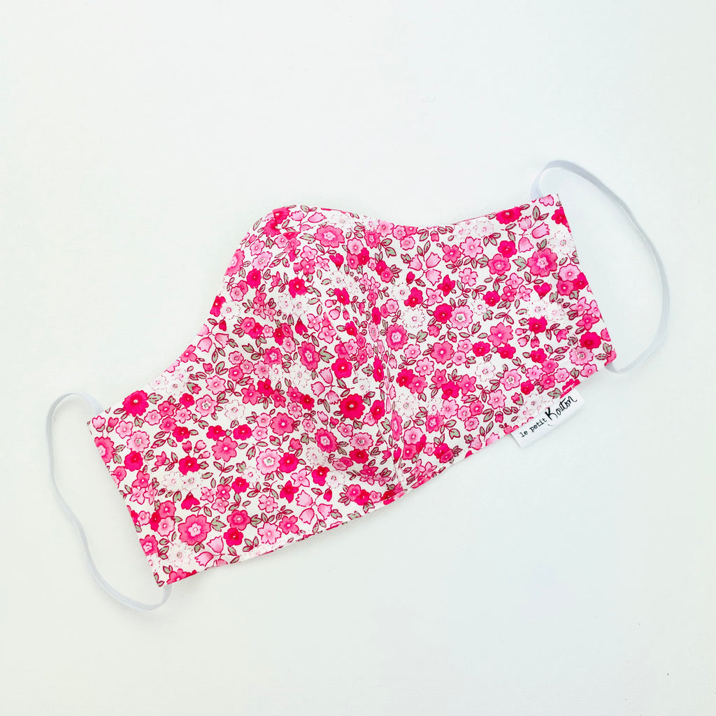 Face Masks -  Raspberry Ditsy Floral - Adult