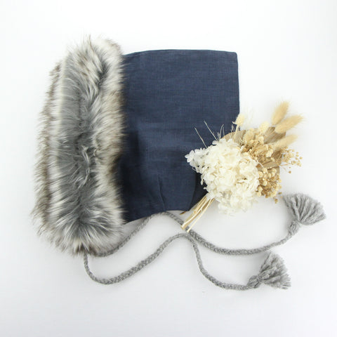 Pixie Hood- Washed Navy