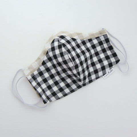 Face Masks - Natural Gingham - Adult