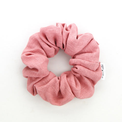 Luxe Statement Scrunchie - Cherry Blossom Pink Linen